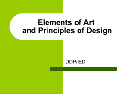 Elements and Principles og Design
