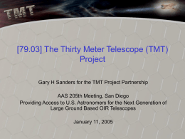 TMT Project Status