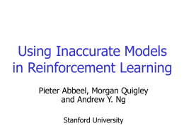 Using Inaccurate Models in Reinforcement Learning