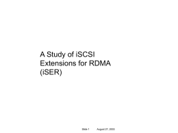 A Study of iSCSI Extensions for RDMA
