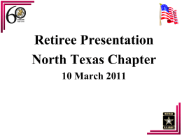 Retiree Benefits Presentation - Association of the United