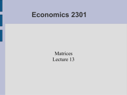 Economics 2301 - University of Connecticut