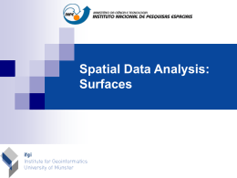 Spatial Data Analysis: Surfaces
