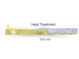 Heat Treatment - James Madison University