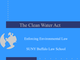 The Clean Water Act: an Overview
