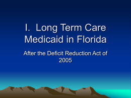 Long Term Care Medicaid in Florida