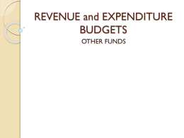 EXPENDITURE BUDGETS