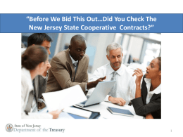 New Jersey State Cooperative Contracts