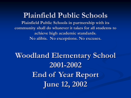 Plainfield Public Schools Plainfield Public Schools in