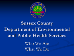 Sussex County Department of Health and Human Services
