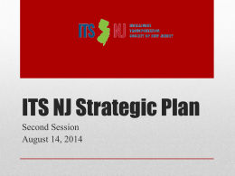 ITS NJ Strategic Plan - New Jersey Institute of Technology