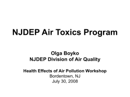 NJDEP Air Toxics Program