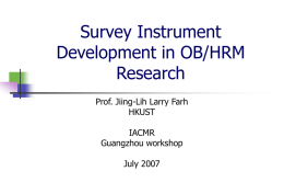 Survey Research -