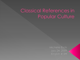Classical References in Popular Culture