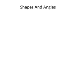 Shapes And Angles - Kendriya Vidyalaya