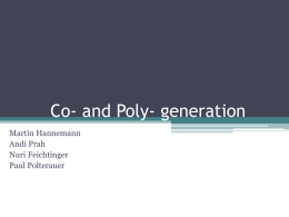 Co- and Poly- generation - Stefan.Schleicher(a)wifo