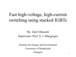 Fast high-voltage, high-current switching using stacked IGBTs