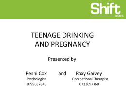 Teenage Drinking and Pregnancy