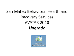 AVATAR 2010 - San Mateo Health System