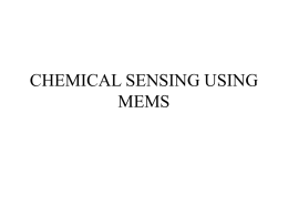 CHEMICAL SENSING USING MEMS - The University of Oklahoma