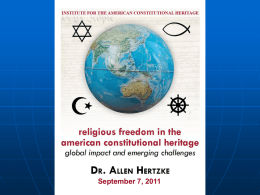 Religious Freedom in the American Constitutional Heritage
