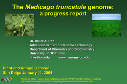 PowerPoint Presentation - The Medicago truncatula genome