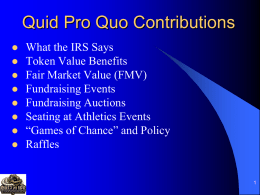 Quid Pro Quo Contributions - Home