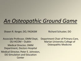 An Osteopathic Ground Game