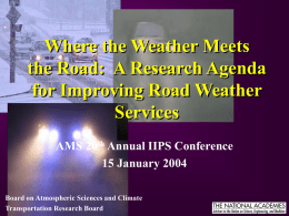 Where the Weather Meets the Road: A Research Agenda for