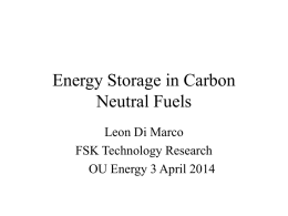 Energy Storage in Carbon Neutral Fuels
