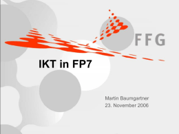 IKT in FP7 - UNI Klagenfurt