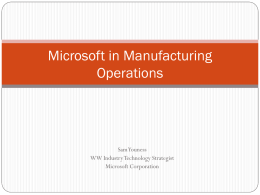 Microsoft Reference Architecture Plant Oprations