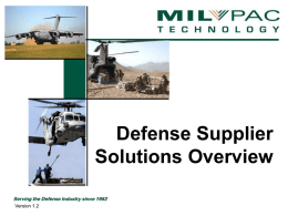 Defense Supplier Compliance - Mil