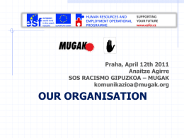SOS RACISMO/MUGAK www.mugak.eu