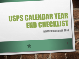 Usps calendar year end checklist