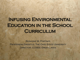 Infusing Environmental Education in the School Curriculum