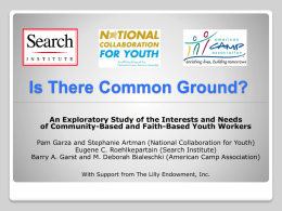 Is There Common Ground?-An Exploratory Study of the