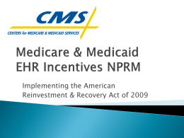 Medicare Provisions of the HITECH NPRM