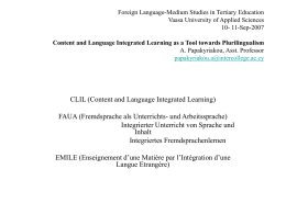 Foreign Language-Medium Studies in Tertiary Education