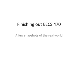 Finishing out EECS 470