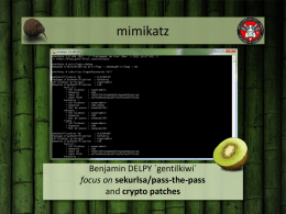 Read about mimikatz and how it works