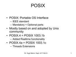 POSIX - Welcome to the Department of Information Technology