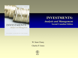 Investments: Analysis and Management, Second Canadian Edtiion