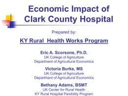 Economic Impact of Knox County Hospital