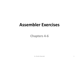 Chapter 5: Building Assembler Programs