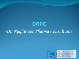 DRPC - Dr. Raghuveer's Pharma Consultants | Welcome