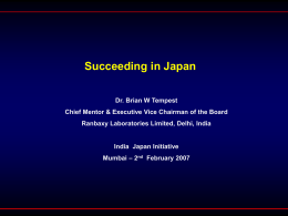 Japan ppt - Dr. Brian W. Tempest