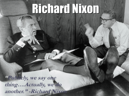 Nixon and Watergate - Hialeah Senior High School
