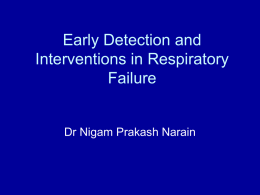 Early Detection and Management of Respiratory Failure