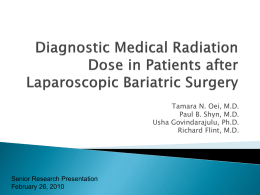 Diagnostic Medical Radiation Dose in Patients after